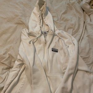 White full zip Adidas hoodie XL